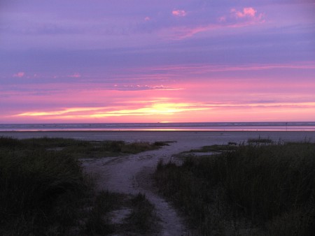 Zonsondergang bij Westerhofpad